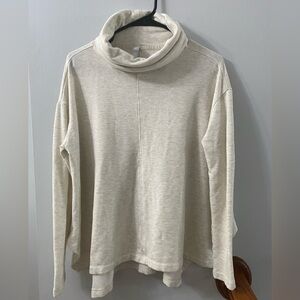 Athleta Soft Cream Cowl Neck Sweater